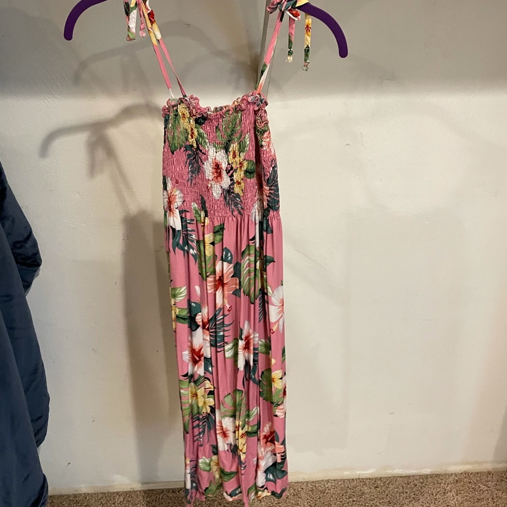 Authentic Hawaiian Print Midi Dress Size Small